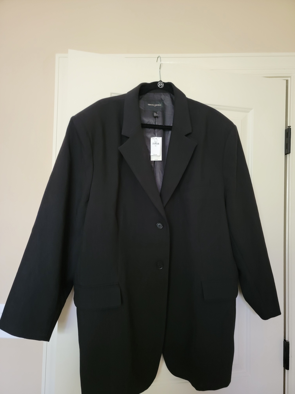 Women's Black Two-Button Blazer Jacket Banana Republic XXL BNWT $180
